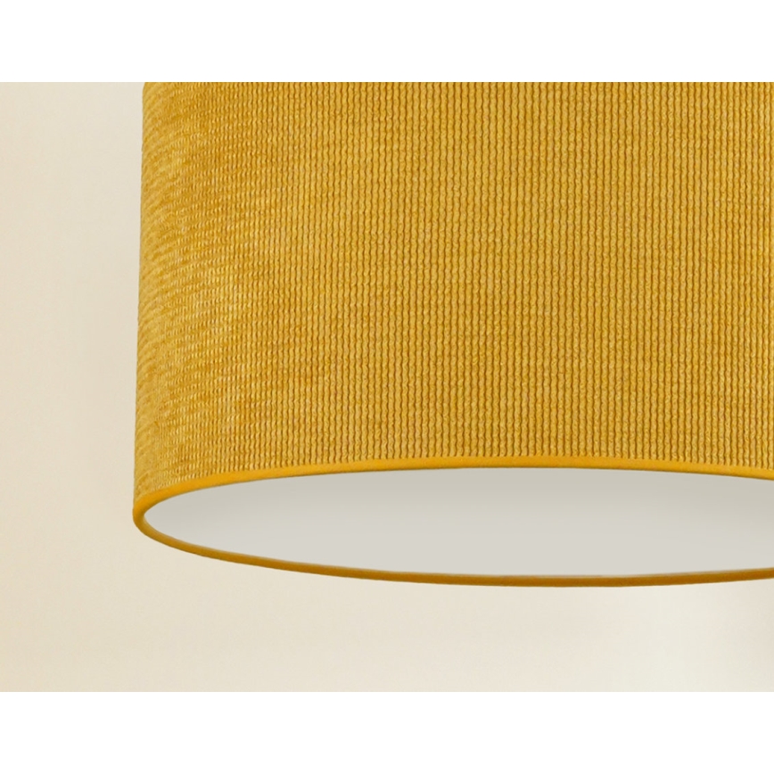 Duolla - Bevestigde hanglamp CORDUROY 1xE27/15W/230V diameter 40 cm geel