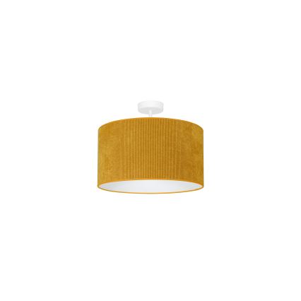 Duolla - Bevestigde hanglamp CORDUROY 1xE27/15W/230V diameter 40 cm geel