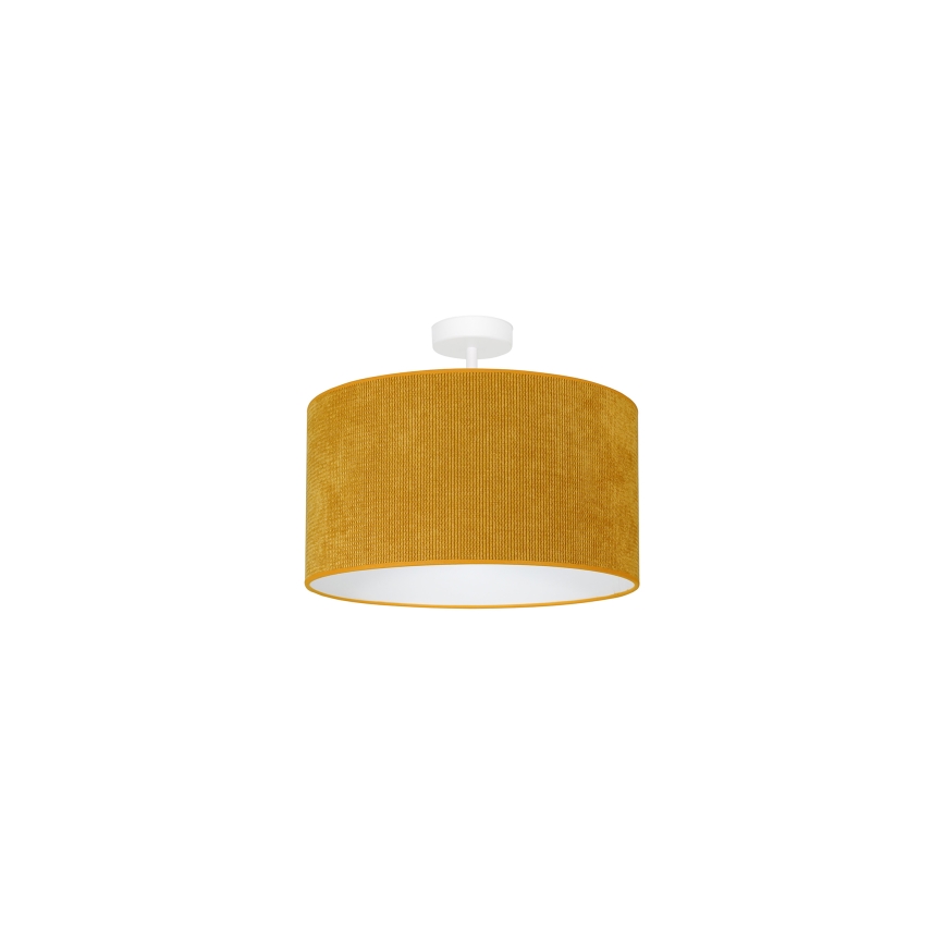 Duolla - Bevestigde hanglamp CORDUROY 1xE27/15W/230V diameter 40 cm geel
