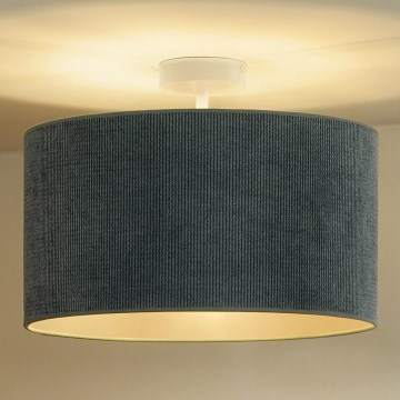 Duolla - Bevestigde hanglamp CORDUROY 1xE27/15W/230V diameter 40 cm lichtblauw