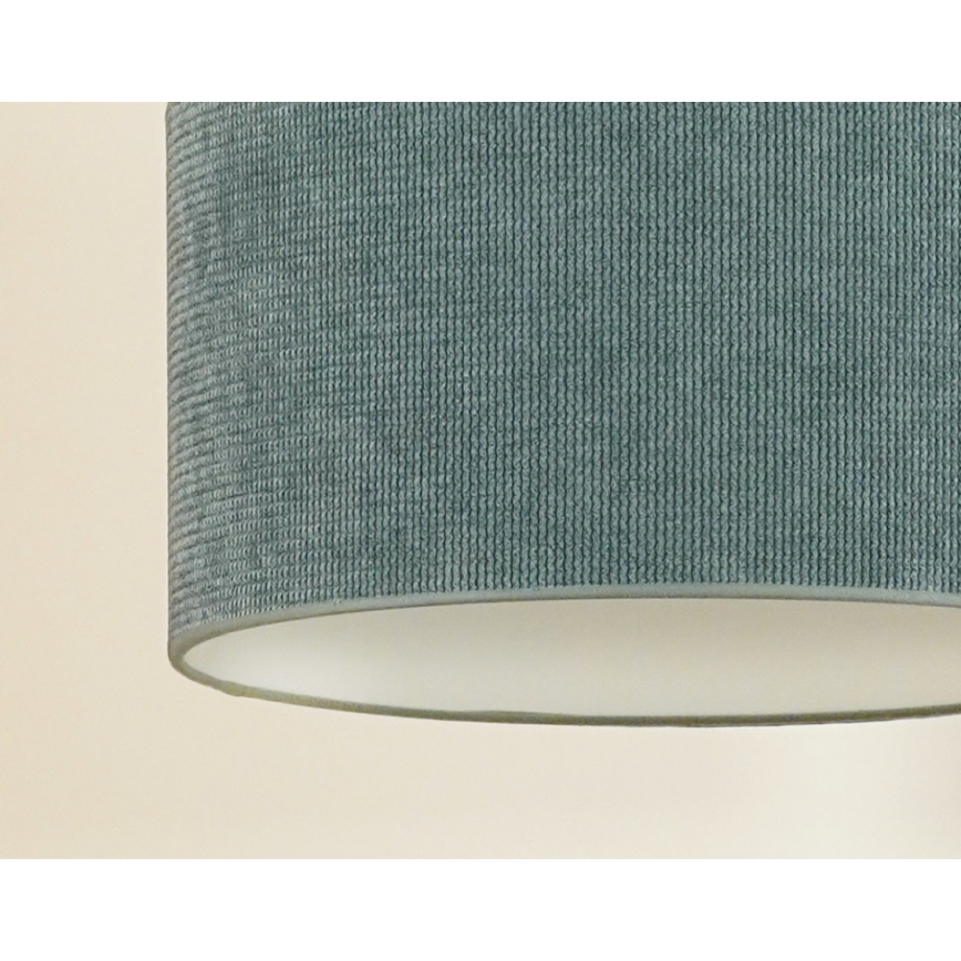 Duolla - Bevestigde hanglamp CORDUROY 1xE27/15W/230V diameter 40 cm lichtblauw