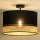 Duolla - Bevestigde hanglamp DOUBLE RATTAN 1xE27/15W/230V diameter 40 cm zwart/beige