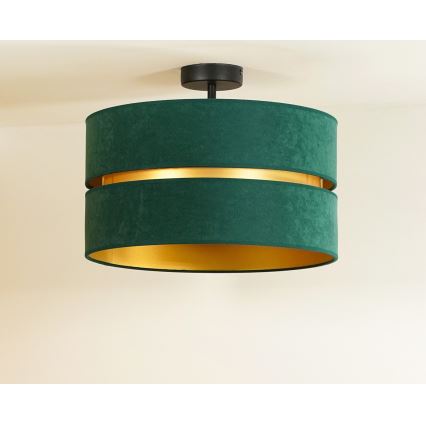 Duolla - Bevestigde hanglamp DUO 1xE27/15W/230V diameter 40 cm groen/goud
