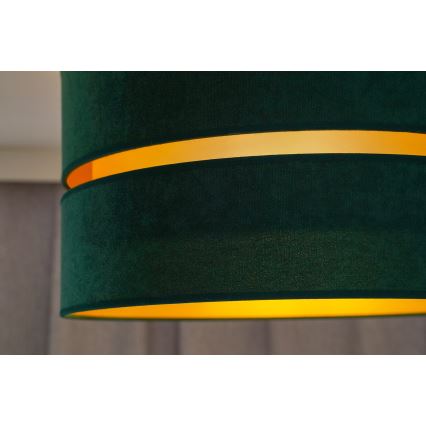 Duolla - Bevestigde hanglamp DUO 1xE27/15W/230V diameter 40 cm groen/goud