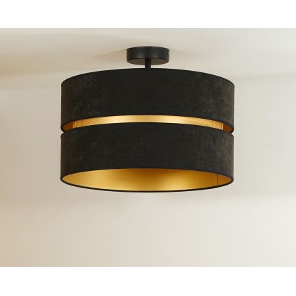 Duolla - Bevestigde hanglamp DUO 1xE27/15W/230V diameter 40 cm zwart/goud