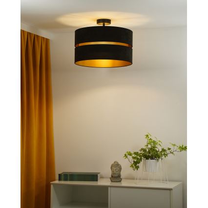 Duolla - Bevestigde hanglamp DUO 1xE27/15W/230V diameter 40 cm zwart/goud