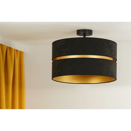 Duolla - Bevestigde hanglamp DUO 1xE27/15W/230V diameter 40 cm zwart/goud