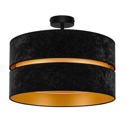 Duolla - Bevestigde hanglamp DUO 1xE27/15W/230V diameter 40 cm zwart/goud