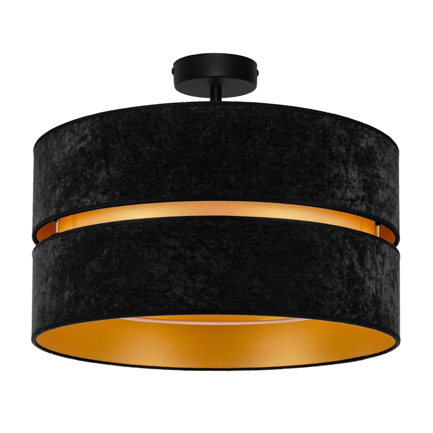Duolla - Bevestigde hanglamp DUO 1xE27/15W/230V diameter 40 cm zwart/goud