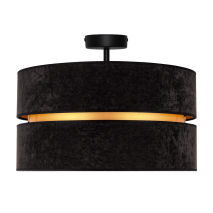 Duolla - Bevestigde hanglamp DUO 1xE27/15W/230V diameter 40 cm zwart/goud