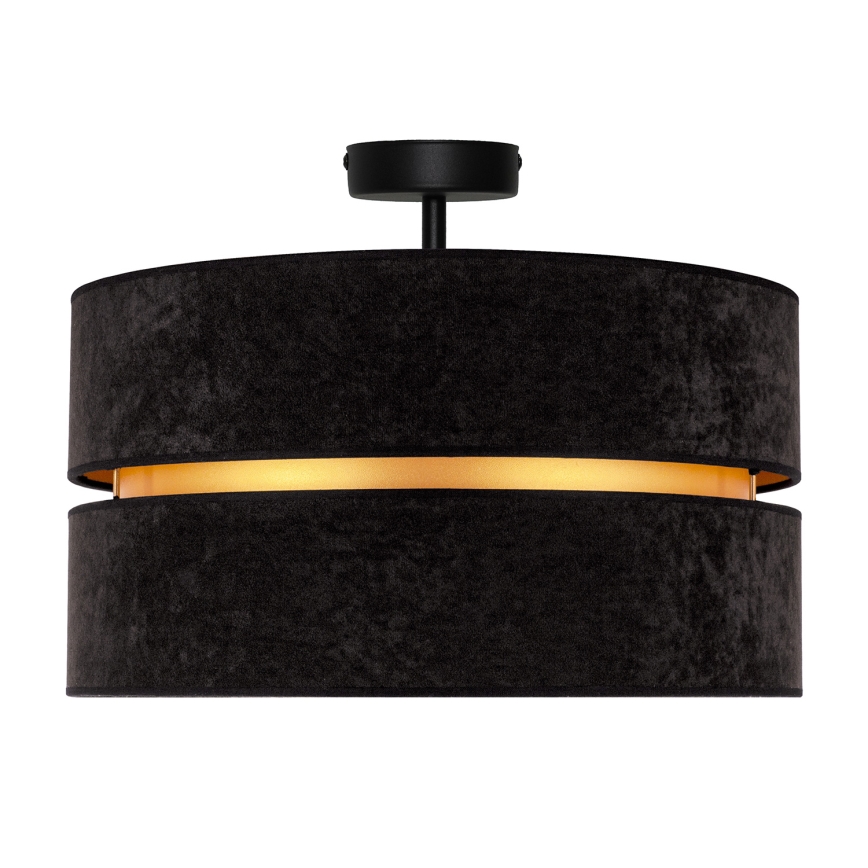 Duolla - Bevestigde hanglamp DUO 1xE27/15W/230V diameter 40 cm zwart/goud