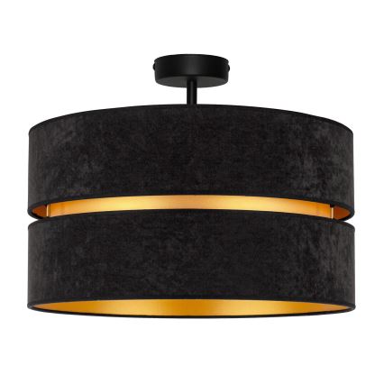 Duolla - Bevestigde hanglamp DUO 1xE27/15W/230V diameter 40 cm zwart/goud