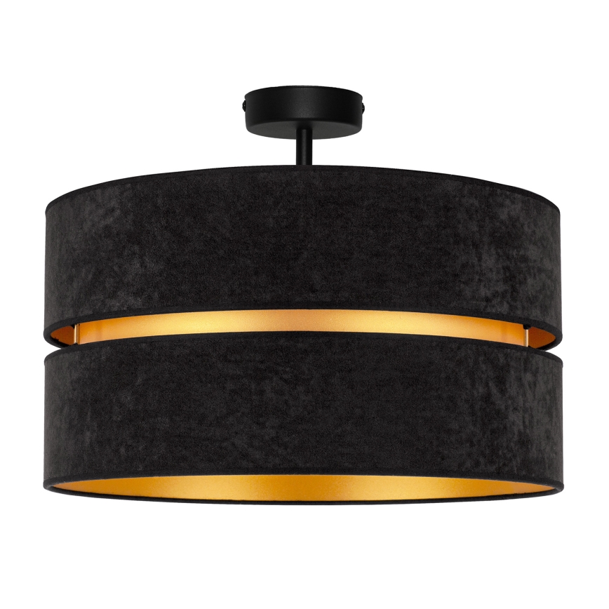 Duolla - Bevestigde hanglamp DUO 1xE27/15W/230V diameter 40 cm zwart/goud