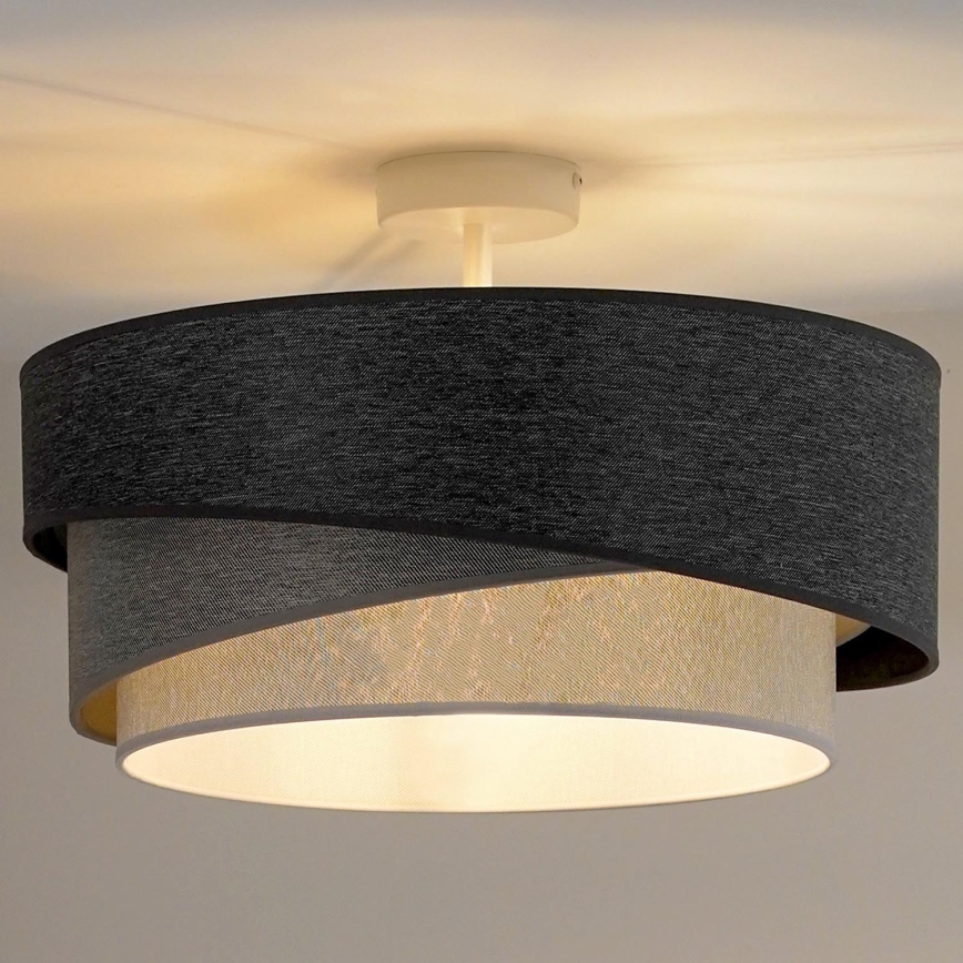 Duolla - Bevestigde hanglamp KOBO 1xE27/15W/230V diameter 45 cm grijs/wit