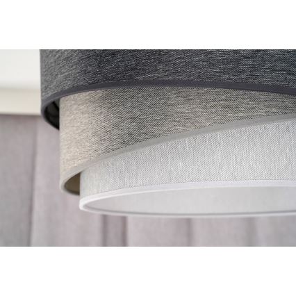 Duolla - Bevestigde hanglamp KOBO 1xE27/15W/230V diameter 45 cm grijs/wit