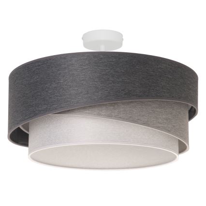 Duolla - Bevestigde hanglamp KOBO 1xE27/15W/230V diameter 45 cm grijs/wit