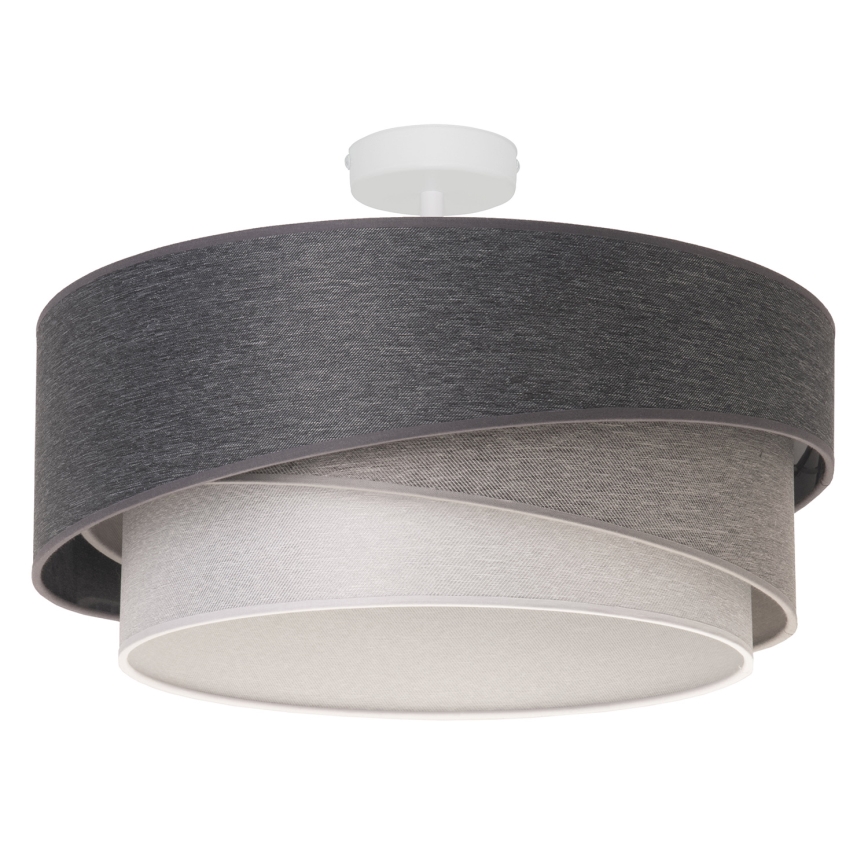 Duolla - Bevestigde hanglamp KOBO 1xE27/15W/230V diameter 45 cm grijs/wit