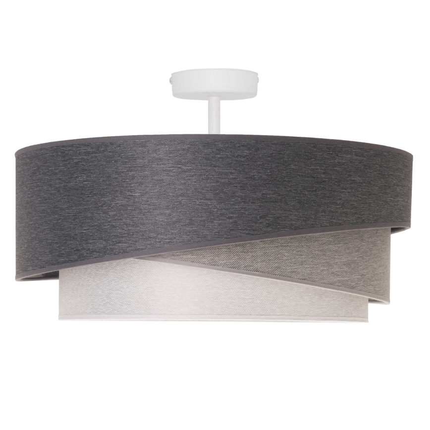 Duolla - Bevestigde hanglamp KOBO 1xE27/15W/230V diameter 45 cm grijs/wit