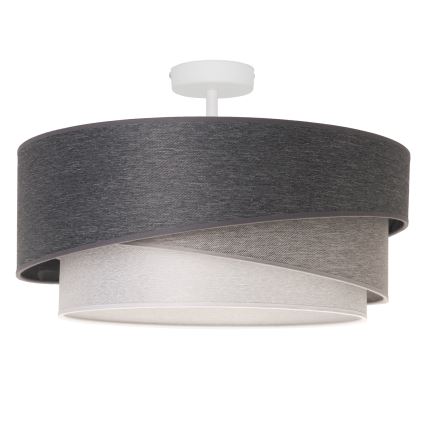 Duolla - Bevestigde hanglamp KOBO 1xE27/15W/230V diameter 45 cm grijs/wit