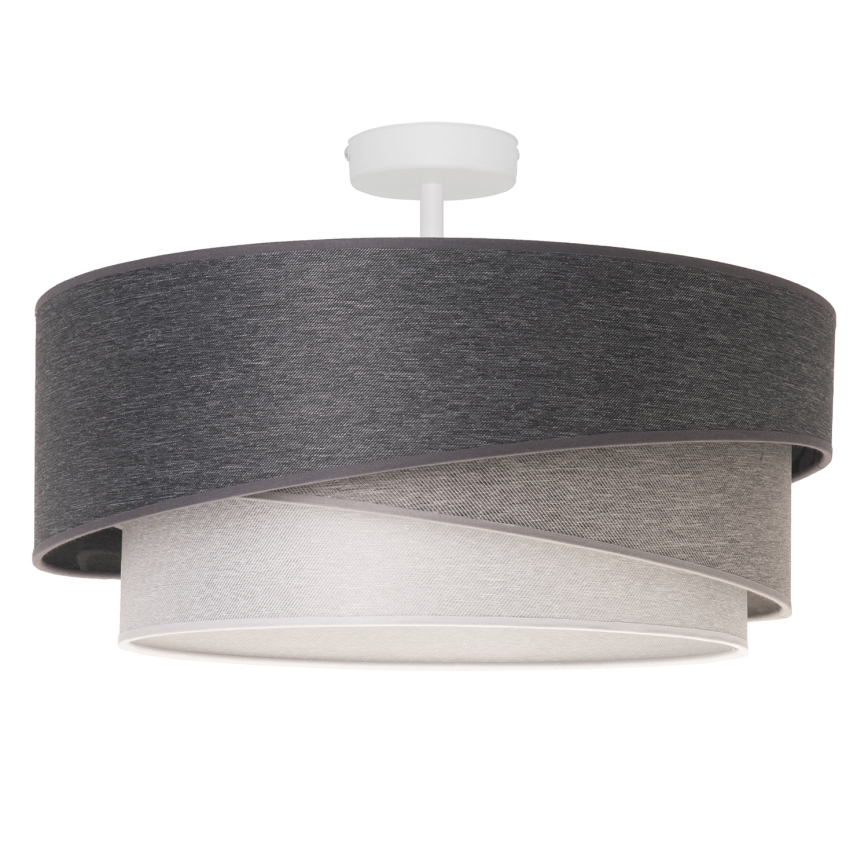 Duolla - Bevestigde hanglamp KOBO 1xE27/15W/230V diameter 45 cm grijs/wit