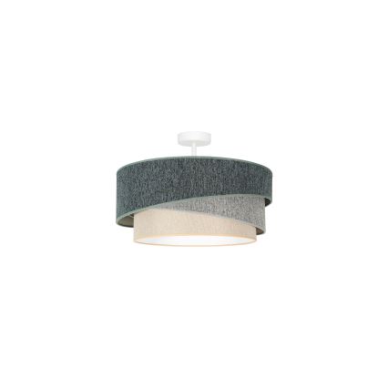 Duolla - Bevestigde hanglamp KOBO ECO RECYCLING 1xE27/15W/230V diameter 45 cm groen/grijs/crème