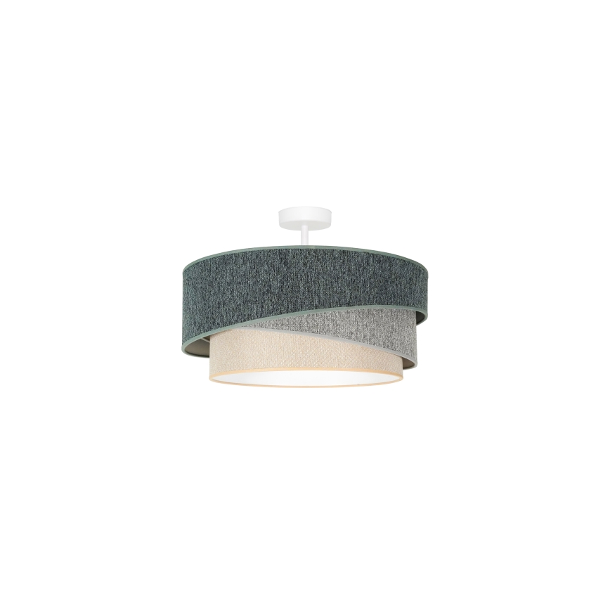 Duolla - Bevestigde hanglamp KOBO ECO RECYCLING 1xE27/15W/230V diameter 45 cm groen/grijs/crème
