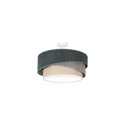 Duolla - Bevestigde hanglamp KOBO ECO RECYCLING 1xE27/15W/230V diameter 45 cm groen/grijs/crème