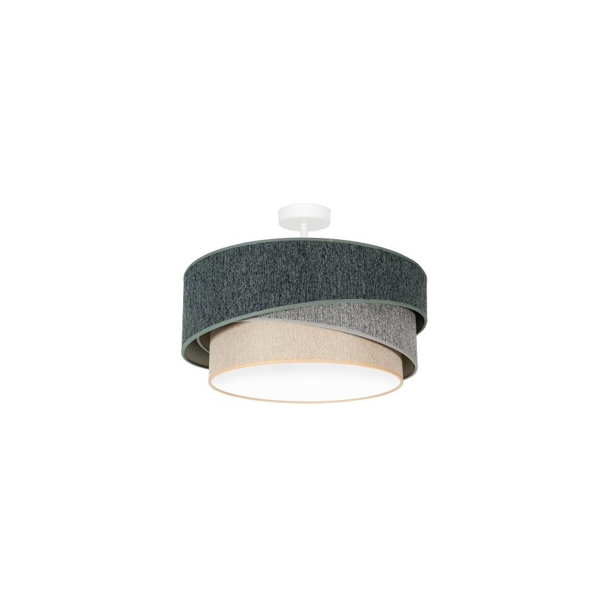Duolla - Bevestigde hanglamp KOBO ECO RECYCLING 1xE27/15W/230V diameter 45 cm groen/grijs/crème