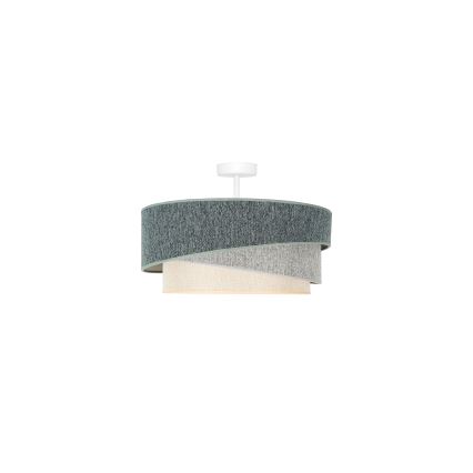 Duolla - Bevestigde hanglamp KOBO ECO RECYCLING 1xE27/15W/230V diameter 45 cm groen/grijs/crème