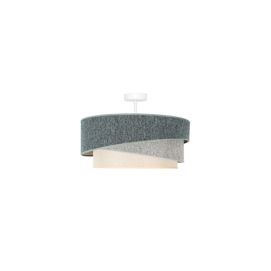 Duolla - Bevestigde hanglamp KOBO ECO RECYCLING 1xE27/15W/230V diameter 45 cm groen/grijs/crème