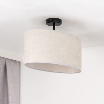 Duolla - Bevestigde hanglamp OVAL 1xE27/15W/230V grijs