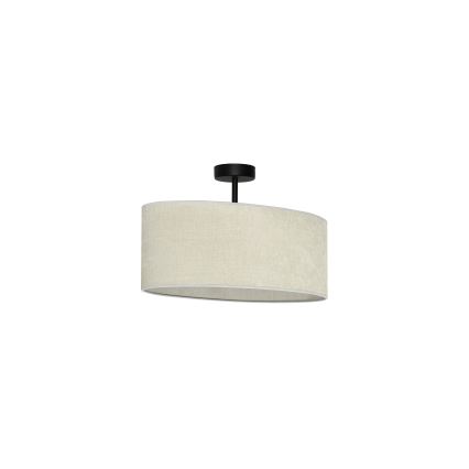 Duolla - Bevestigde hanglamp OVAL 1xE27/15W/230V grijs