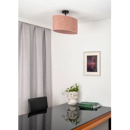 Duolla - Bevestigde hanglamp OVAL 1xE27/15W/230V roze