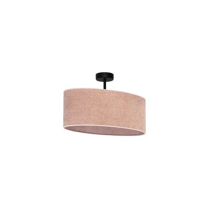 Duolla - Bevestigde hanglamp OVAL 1xE27/15W/230V roze