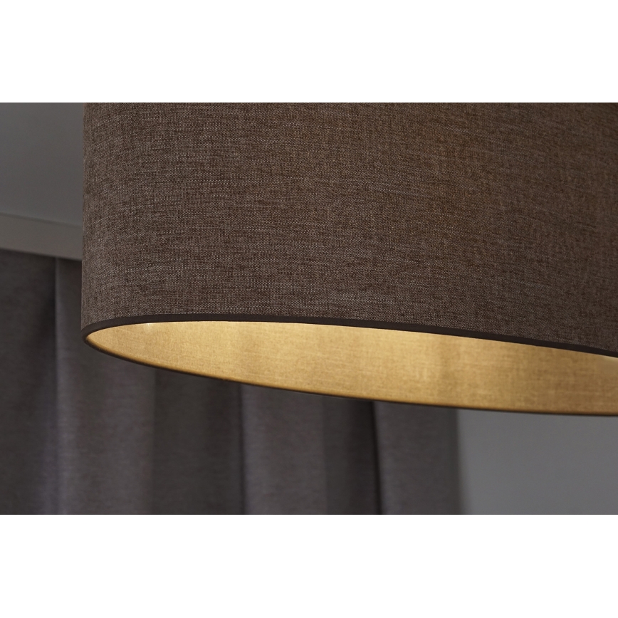 Duolla - Bevestigde hanglamp OVAL 2xE27/15W/230V bruin