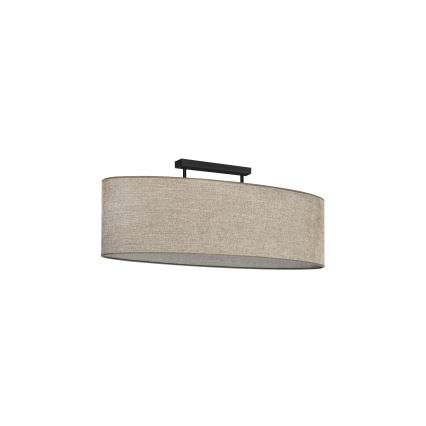 Duolla - Bevestigde hanglamp OVAL 2xE27/15W/230V bruin