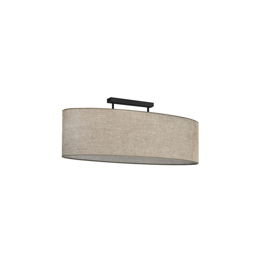 Duolla - Bevestigde hanglamp OVAL 2xE27/15W/230V bruin