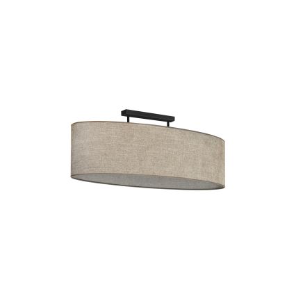 Duolla - Bevestigde hanglamp OVAL 2xE27/15W/230V bruin