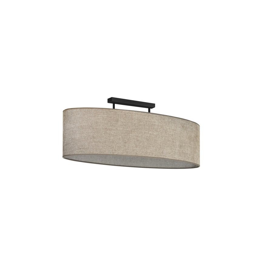 Duolla - Bevestigde hanglamp OVAL 2xE27/15W/230V bruin