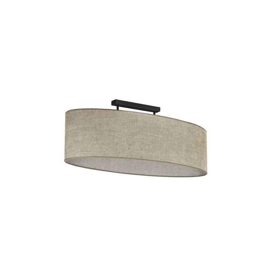 Duolla - Bevestigde hanglamp OVAL 2xE27/15W/230V bruin
