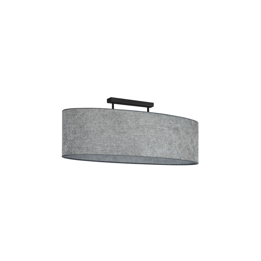 Duolla - Bevestigde hanglamp OVAL 2xE27/15W/230V grijs