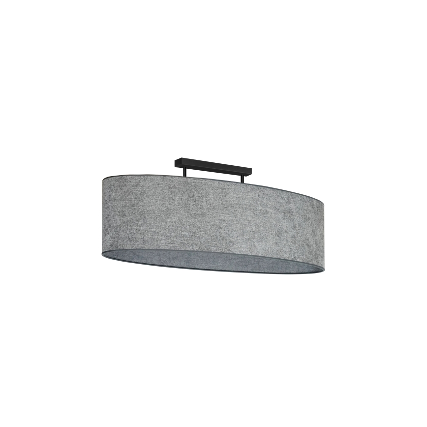 Duolla - Bevestigde hanglamp OVAL 2xE27/15W/230V grijs