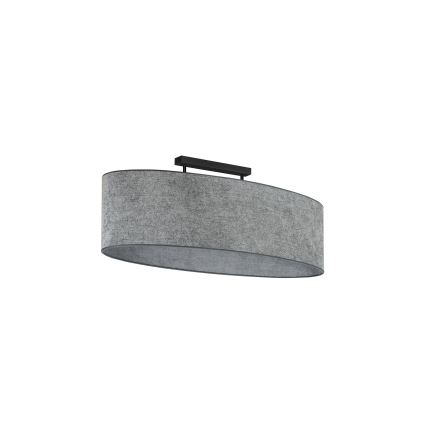 Duolla - Bevestigde hanglamp OVAL 2xE27/15W/230V grijs