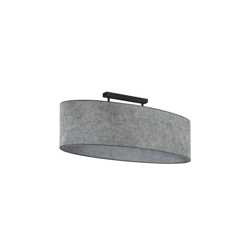 Duolla - Bevestigde hanglamp OVAL 2xE27/15W/230V grijs