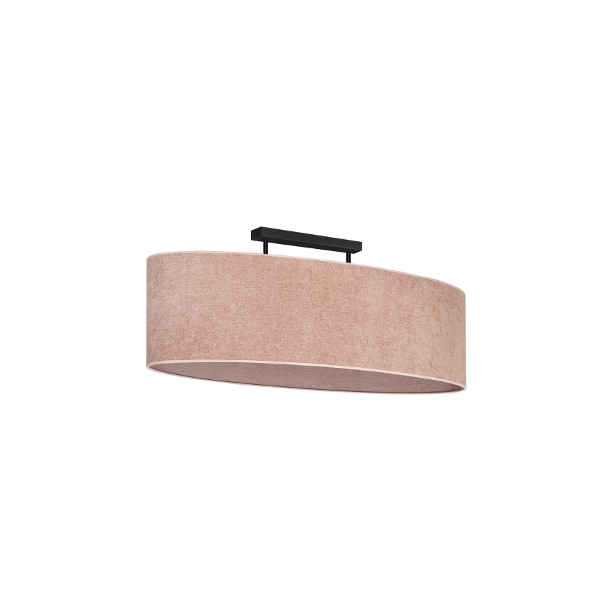 Duolla - Bevestigde hanglamp OVAL 2xE27/15W/230V roze