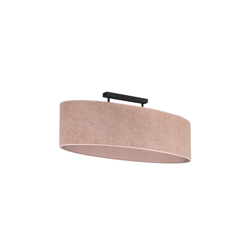 Duolla - Bevestigde hanglamp OVAL 2xE27/15W/230V roze