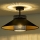 Duolla - Bevestigde hanglamp RIO RATTAN 1xE27/15W/230V diameter 45 cm zwart/goud