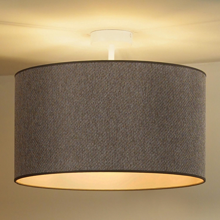 Duolla - Bevestigde hanglamp ROLLER ECO RECYCLING 1xE27/15W/230V diameter 45 cm bruin