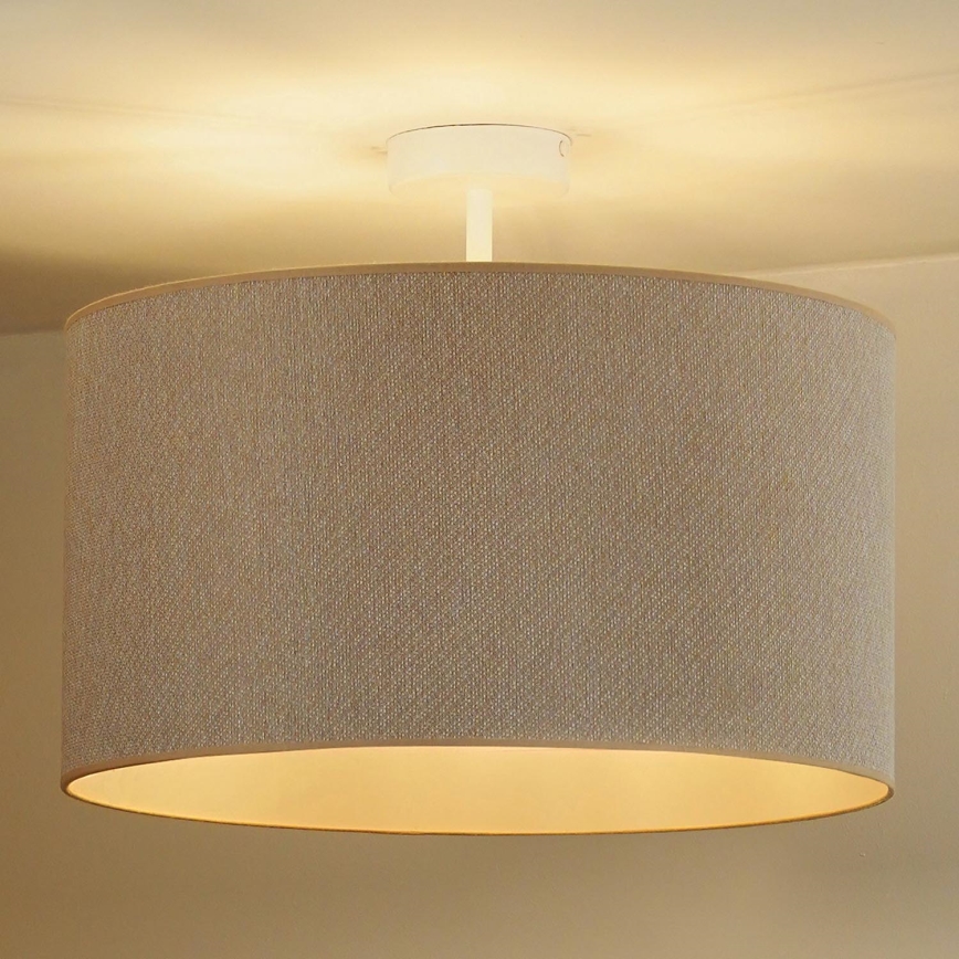 Duolla - Bevestigde hanglamp ROLLER ECO RECYCLING 1xE27/15W/230V diameter 45 cm crème