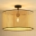 Duolla - Bevestigde hanglamp ROLLER RATTAN 1xE27/15W/230V diameter 45 cm beige/zwart